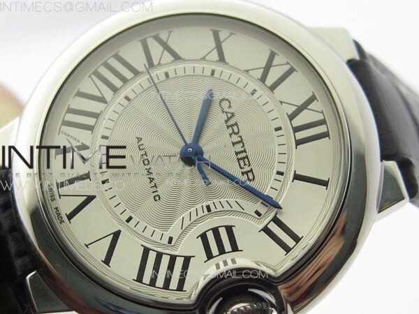 Ballon Bleu 36mm SS K3F 1:1 Best Edition White Textured Dial on Black Leather Strap A076 – Bild 4