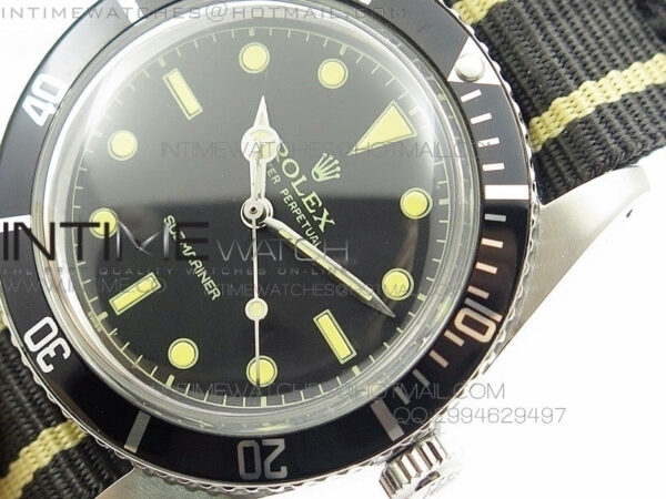 Vintage 1680 Submariner No Date SS On Nylon Strap – Bild 4