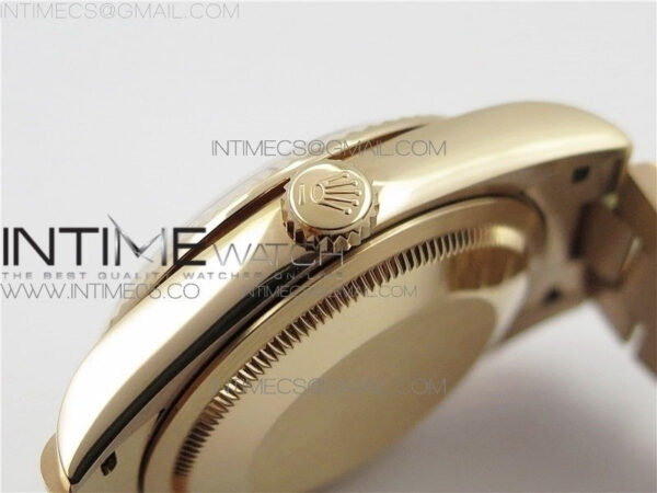 Day-Date 36 128239 RG BP Best Edition Black Crystal Markers Dial on RG President Bracelet – Bild 4