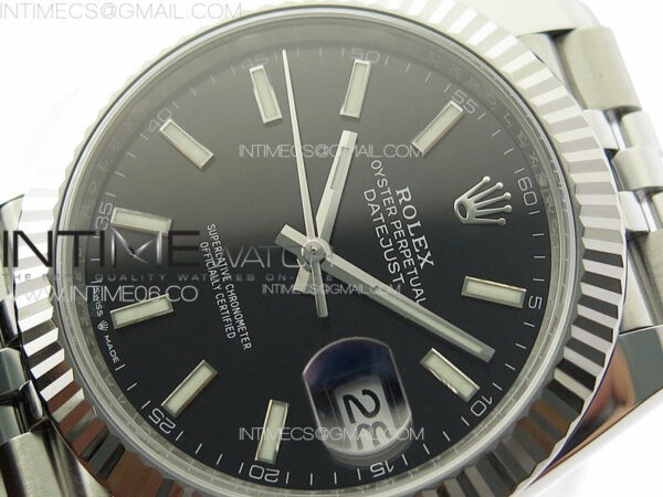 DateJust 41 126334 Clean 1:1 Best Edition 904L Steel Black Stick Dial on Jubilee Bracelet VR3235 – Bild 6