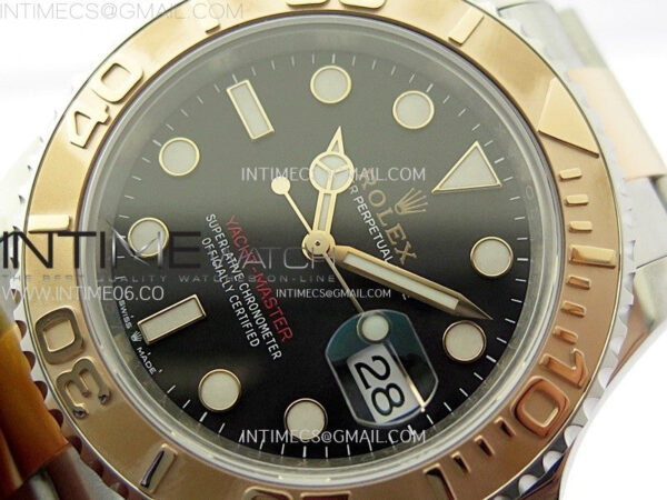 Yacht-Master 126621 904L/RG VSF 1:1 Best Edition Black Dial On 904L/RG Bracelet VS3235 – Bild 4