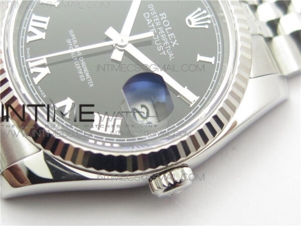 DateJust 36 SS 116234 ARF 1:1 Best Edition 904L Steel Black Dial Roman Markers on Jubilee Bracelet SH3135 V3 – Bild 4
