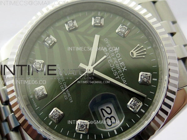 DateJust 36 SS 126234 VSF 1:1 Best Edition 904L Steel Green Leaf Dial Diamonds Markers on Jubilee Bracelet VS3235 – Bild 2