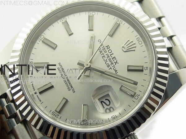 DateJust 41 126334 NTF 1:1 Best Edition 904L Steel Silver Stick Dial on Jubilee Bracelet VR3235 – Bild 4
