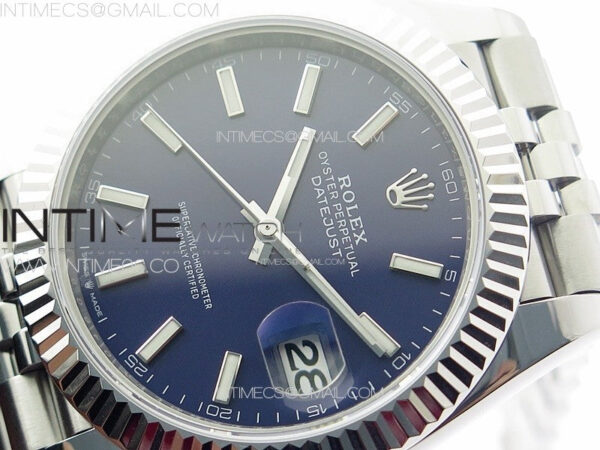 DateJust 41 126334 ZF 1:1 Best Edition 904L Steel Blue Dial Stick Marker on Jubilee Bracelet A2824 (Free Key Ring) – Bild 4