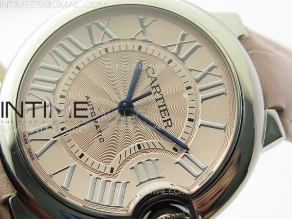 Ballon Bleu 36mm SS K3F 1:1 Best Edition Pink Textured Dial on Pink Leather Strap A076 – Bild 4
