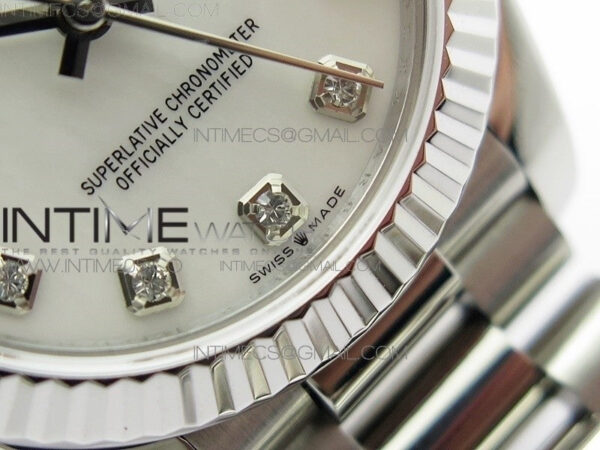 Datejust 31mm 278275 SS BP Best Edition White MOP Crystals Markers Dial on SS President Bracelet – Bild 4