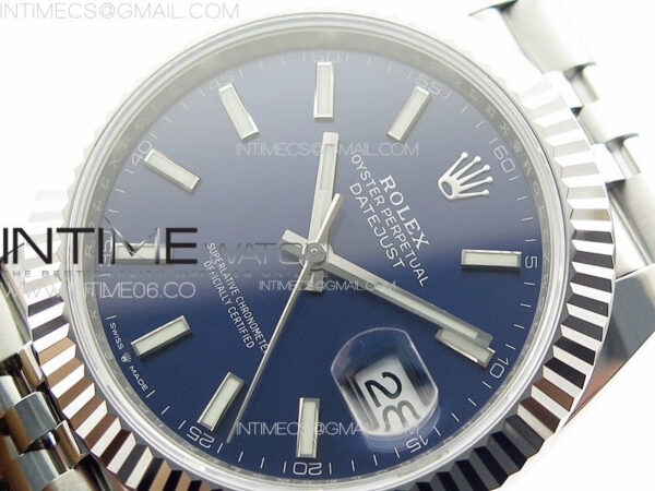 DateJust 41 126334 NTF 1:1 Best Edition 904L Steel Blue Stick Dial on Jubilee Bracelet VR3235 – Bild 4