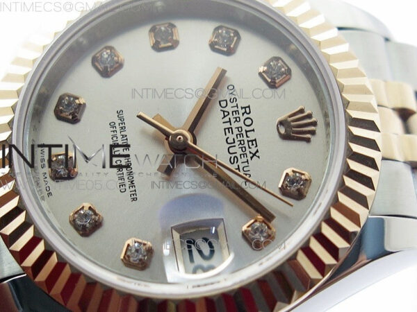 Datejust 28mm 279173 SS/RG BP Best Edition Silver Crystal Markers Dial on SS/RG Jubilee Bracelet ETA2671 – Bild 4