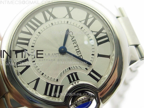 Ballon Bleu 33mm SS V20F 1:1 Best Edition White Textured Dial on SS Bracelet Gen Cal.157 Quartz – Bild 4