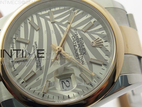DateJust 36 SS/RG 126201 BP 1:1 Best Edition Silver/Gray Dial on Oyster Bracelet – Bild 4