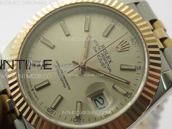 DateJust 41 126331 904L SS/RG GMF 1:1 Best Edition Silver Dial on Jubilee Bracelet VR3235 – Bild 5
