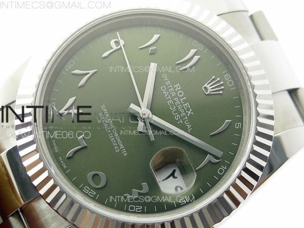 DateJust 41 126334 SS GMF 1:1 Best Edition Green Dial Arabic Markers on Oyster Bracelet – Bild 4