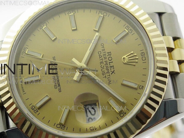 DateJust 41 126333 Wrapped SS/YG 3AF 1:1 Best Edition YG Lumed Dial on Wrapped SS/YG Jubilee Bracelet A3235 – Bild 4