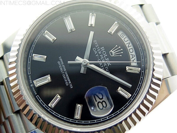 Day Date 40mm 228239 Gain Weight SS/tungsten APSF 1:1 Best Edition Black Dial T Crystals Markers on SS President Bracelet A2836 – Bild 4