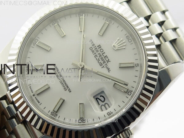 DateJust 41 126334 NTF 1:1 Best Edition 904L Steel White Stick Dial on Jubilee Bracelet VR3235DateJust 41 126334 NTF 1:1 Best Edition 904L Steel White Stick Dial on Jubilee Bracelet VR3235 – Bild 4