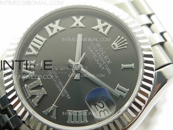 DateJust 31mm 178271 SS APSF Best Edition Gray Dial Roman Markers on Jubilee Bracelet A2824 – Bild 5