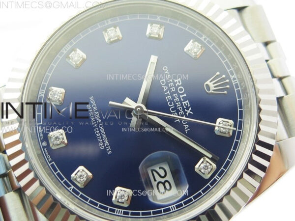 DateJust 41 126334 904L Steel NTF 1:1 Best Edition Blue Dial Crystals Makers on Jubilee Bracelet VR3235 – Bild 4
