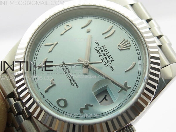 DateJust 41 126334 SS GMF 1:1 Best Edition Ice Blue Dial Arabic Markers on Jubilee Bracelet – Bild 4