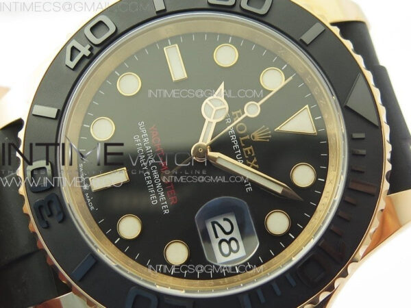 Yacht-Master 126655 RG C+F 1:1 Best Edition Black Ceramic Bezel on Oysterflex Rubber Strap VR3235 – Bild 4
