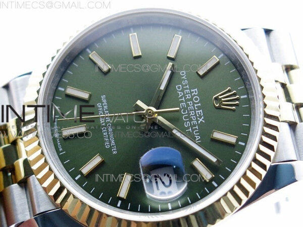 Datejust 36mm 116231 SS/YG BP 1:1 Best Edition Green Dial Stick Markers On SS/YG Jubilee Bracelet A2824 – Bild 4