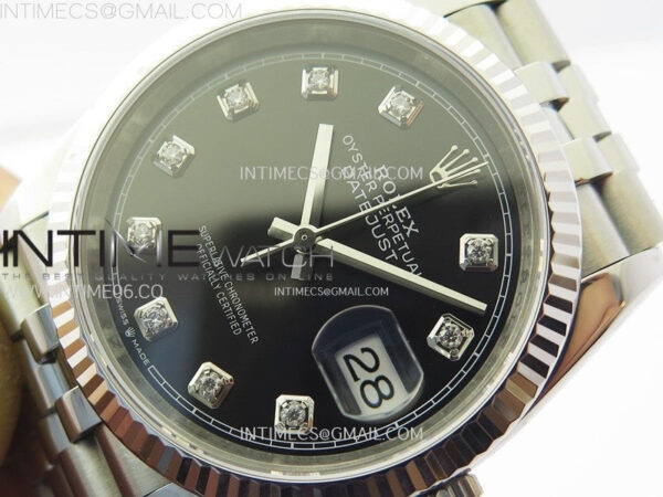 DateJust 36 SS 126234 VSF 1:1 Best Edition 904L Steel Black Dial Diamonds Markers on Jubilee Bracelet VS3235 – Bild 4