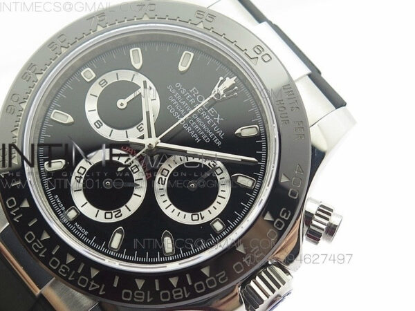 Daytona 116500LN JH Best Black Dial On Rubber Strap A4130 (Free XS rubber strap) – Bild 4