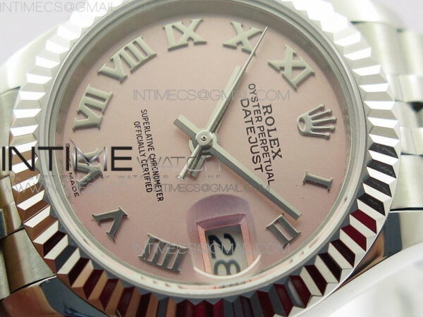 Datejust 28mm 279174 SS BP Best Edition Pink Roman Markers Dial on SS Jubilee Bracelet ETA2671 – Bild 4