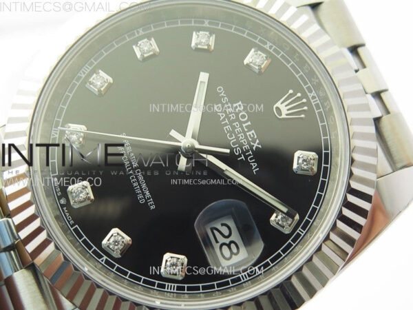 DateJust 41 126334 904L Steel NTF 1:1 Best Edition Black Dial Crystals Makers on Jubilee Bracelet VR3235 – Bild 4