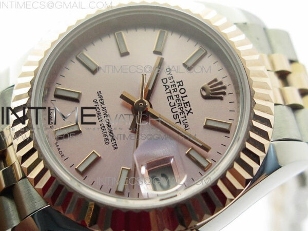 Datejust 28mm 279173 SS/RG BP Best Edition Silver Sticks Markers Dial on SS/RG Jubilee Bracelet ETA2671 – Bild 4