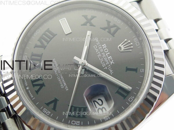 DateJust 41 126334 Clean 1:1 Best Edition 904L Steel Gray Roman Dial on Jubilee Bracelet VR3235 – Bild 4