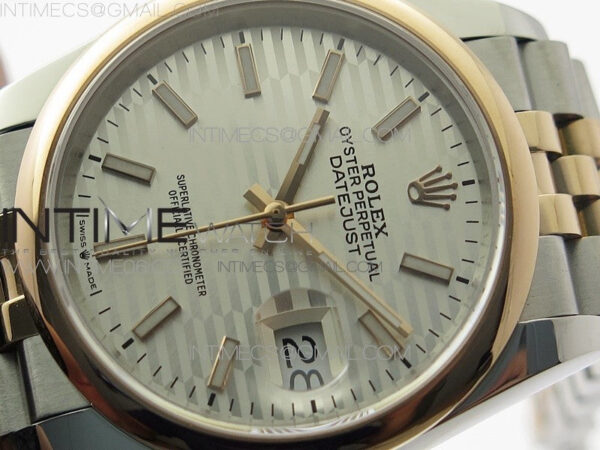 DateJust 36 SS/RG 126201 BP 1:1 Best Edition Silver Dial on Jubilee Bracelet – Bild 4