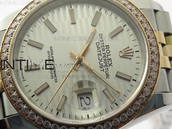 DateJust 36 SS/RG 126281 BP 1:1 Best Edition Silver Dial on Jubilee Bracelet – Bild 4