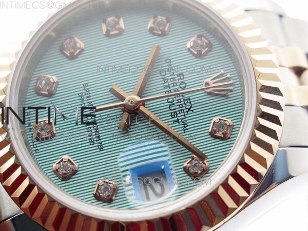 Datejust 28mm 279173 SS/RG BP Best Edition Blue Texture Dial on SS/RG Jubilee Bracelet ETA2671 – Bild 4