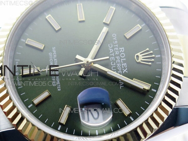 Datejust 36mm 116231 SS/YG BP 1:1 Best Edition Green Dial Stick Markers On SS/YG Oyster Bracelet A2824 – Bild 4