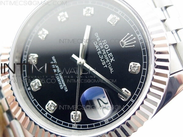 DateJust 41 126334 SS BP 1:1 Best Edition New Version Black Crystal Markers Dial on Jubilee Bracelet – Bild 4