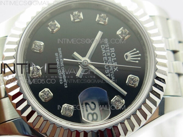 Datejust 28mm 279174 SS BP Best Edition Black Crystal Markers Dial on SS Jubilee Bracelet ETA2671 – Bild 4