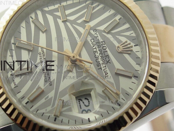 DateJust 36 SS/RG 126231 BP 1:1 Best Edition Silevr/Gray Dial on Oyster Bracelet – Bild 4