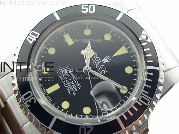 Vintage Submariner 1680 SS JKF Best Edition Black Dial on SS Bracelet (Style2) A2836 – Bild 4