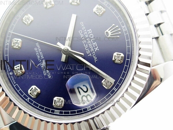DateJust 41 126334 SS BP 1:1 Best Edition New Version Blue Crystal Markers Dial on Jubilee Bracelet – Bild 4