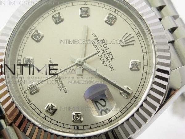 DateJust 41 126334 SS BP 1:1 Best Edition New Version Silver Crystals Markers Dial on Jubilee Bracelet – Bild 4