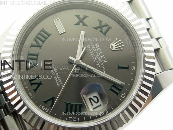 DateJust 41 126334 ZF 1:1 Best Edition 904L Steel Gray Dial Roman Marker on Jubilee Bracelet A2824 (Free Key Ring) – Bild 4