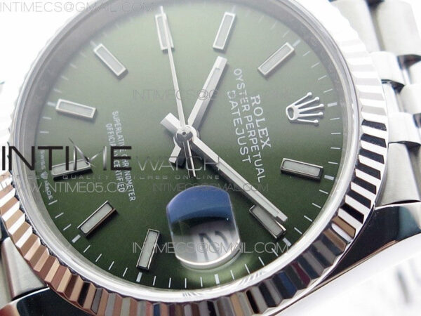 Datejust 36mm 116231 SS BP 1:1 Best Edition Green Dial Stick Markers On SS Jubilee Bracelet A2824 – Bild 4