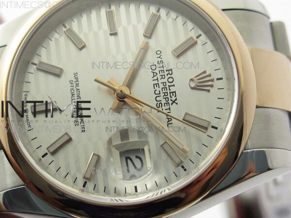 DateJust 36 SS/RG 126201 BP 1:1 Best Edition Silver Dial on Oyster Bracelet – Bild 2
