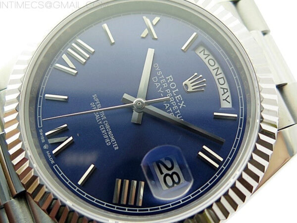 Day Date 40mm 228239 Gain Weight SS/tungsten APSF 1:1 Best Edition Blue Dial Roman Markers on SS President Bracelet A2836 – Bild 4