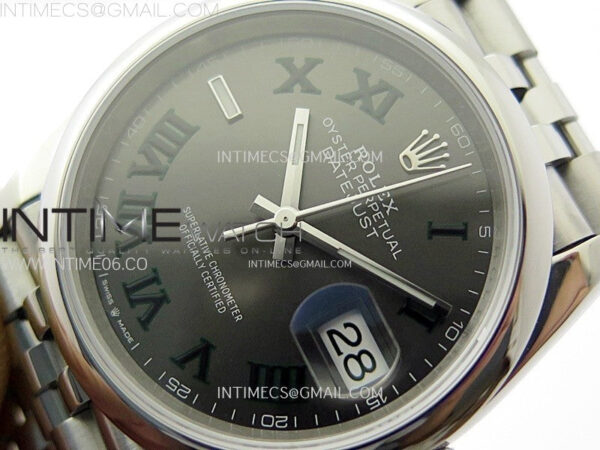 DateJust 36 SS 126200 904L Steel VSF 1:1 Best Edition Gray Dial Roman Markers on Jubilee Bracelet VS3235 – Bild 5