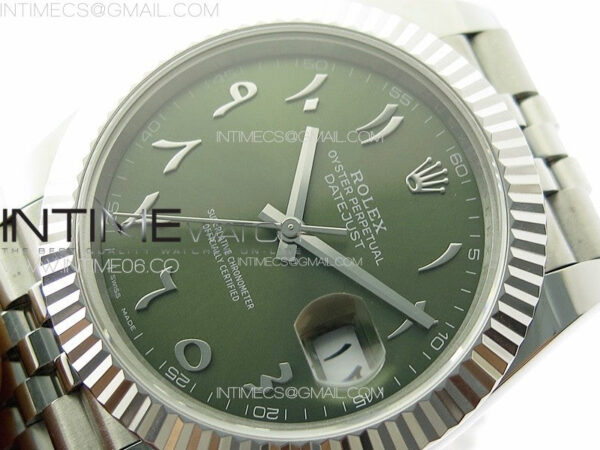 DateJust 41 126334 SS GMF 1:1 Best Edition Green Dial Arabic Markers on Jubilee Bracelet – Bild 4