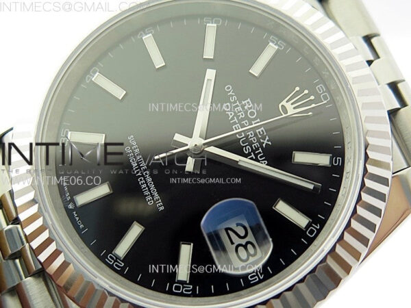 DateJust 41mm 126334 904 SS ARF 1:1 Best Edition Black Dial Sticks Markers on Jubilee Bracelet SH3235 – Bild 4