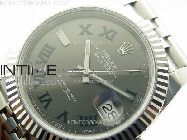 DateJust 41 126334 NTF 1:1 Best Edition 904L Steel Gray Roman Dial on Jubilee Bracelet VR3235 – Bild 3
