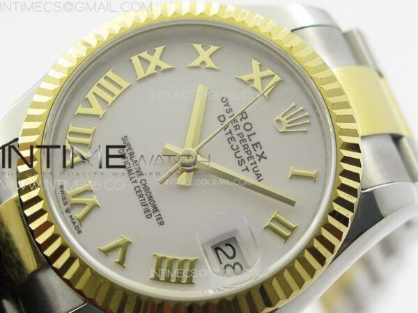 DateJust 31mm 178271 SS/YG APSF Best Edition White Dial Roman Markers on Oyster Bracelet A2824 – Bild 4